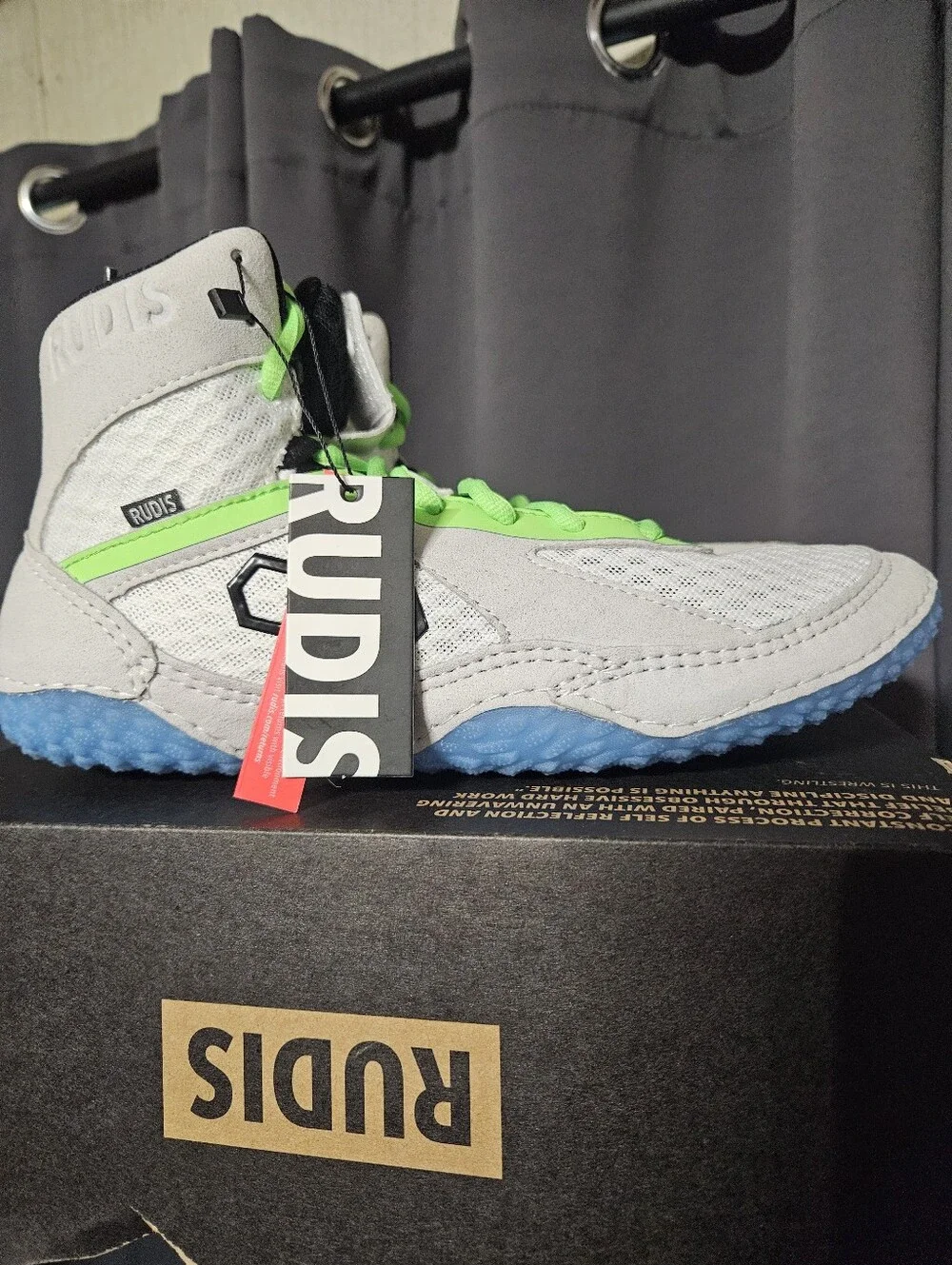 RUDIS Alpha 2.0 Wrestling Shoes: HIGH VIS: GRAY: NEW IN BOX: MENS 9.5 WOMENS 11